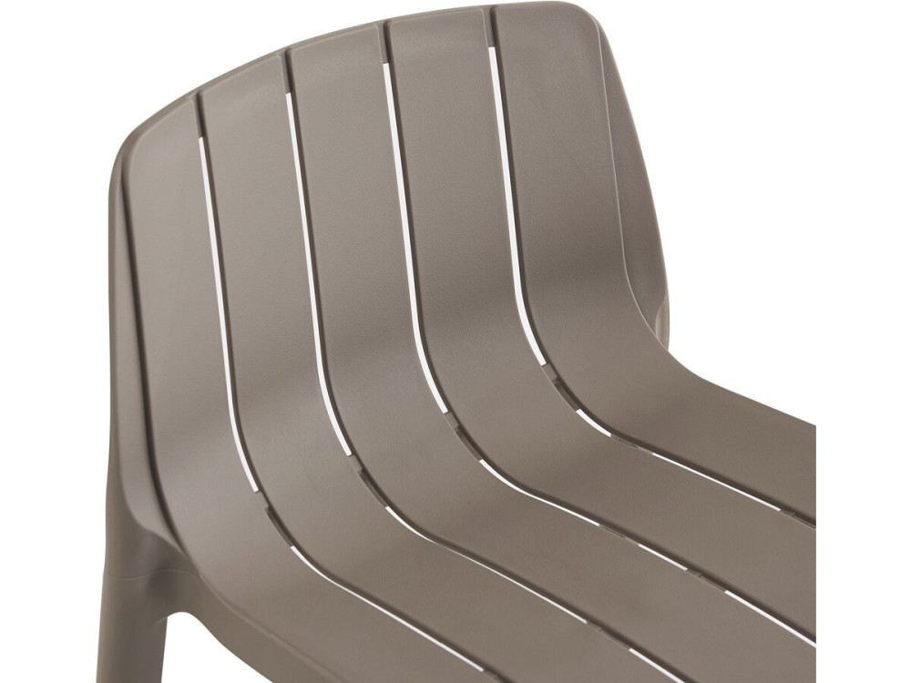 Set di 2 seggioloni da giardino impilabili "Vaena" - Taupe