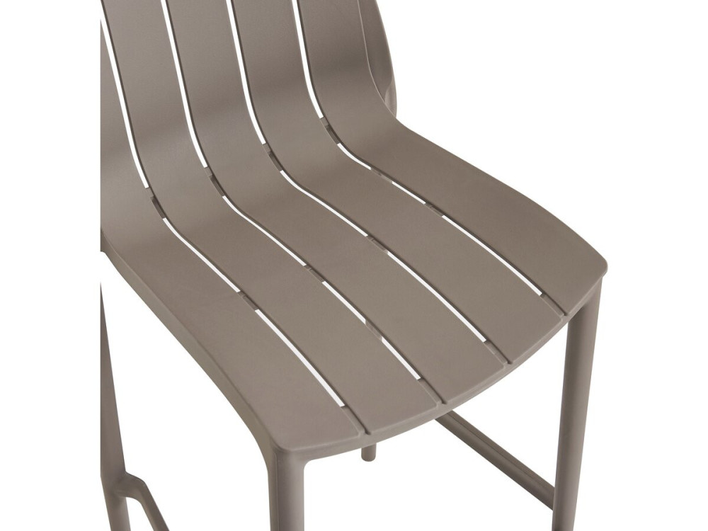 Set di 2 seggioloni da giardino impilabili "Vaena" - Taupe