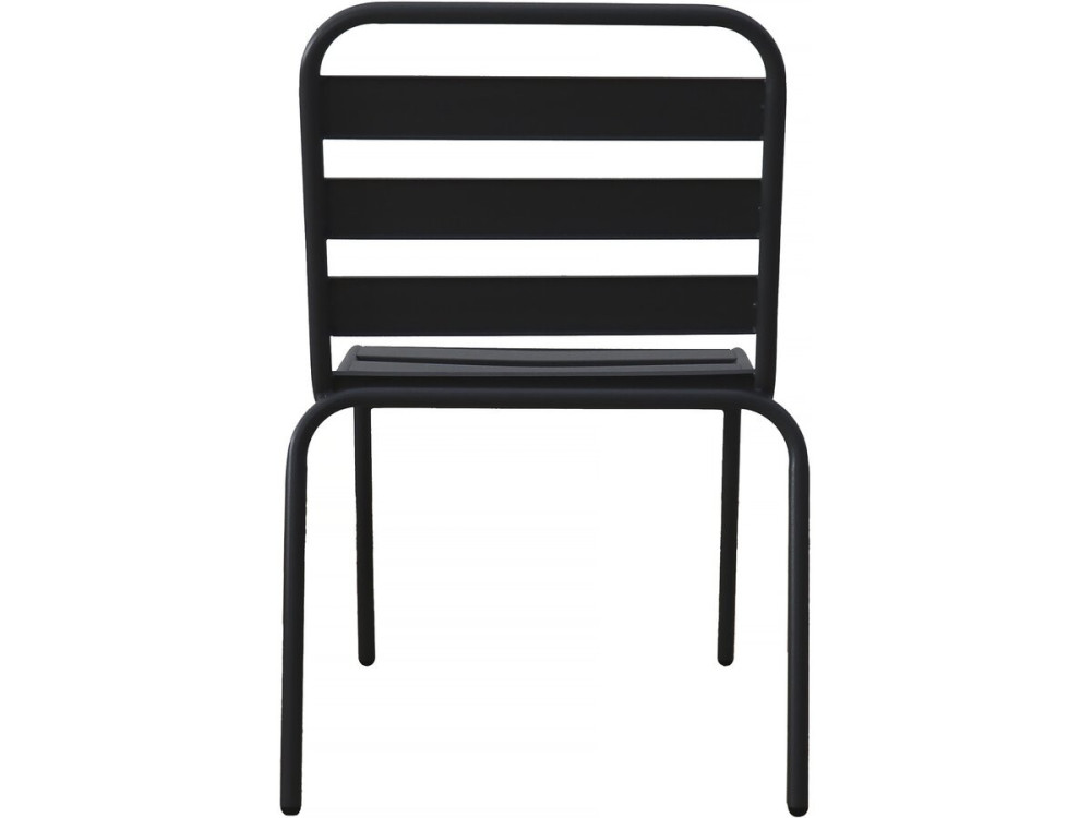 Set di 4 sedie da giardino impilabili in metallo "Bilbao" - Grigio