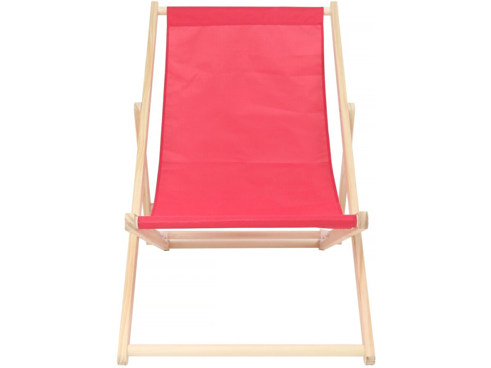 Set di 2 sedie a sdraio in legno "Chilienne" - 107 x 56,5 x 81 cm - Rosso