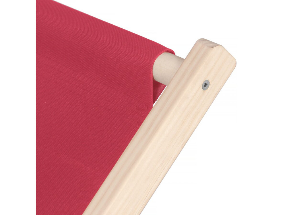 Set di 2 sedie a sdraio in legno "Chilienne" - 107 x 56,5 x 81 cm - Rosso