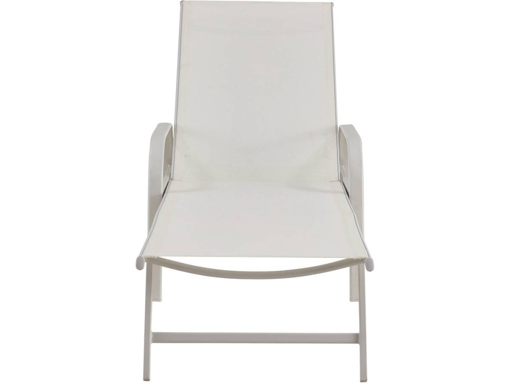 Set di 2 lettini prendisole in metallo "Farniente" - Bianco