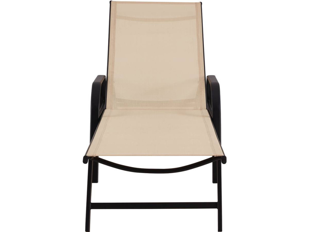 Set di 2 lettini prendisole in metallo "Farniente" - Beige