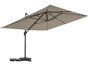 Ombrellone da giardino Sky 4" in alluminio deportato - 3 x 4 m - Taupe