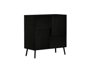 Armadio multiuso in legno "Darien" - 76,5 x 35 x 79,5 cm - Legno nero
