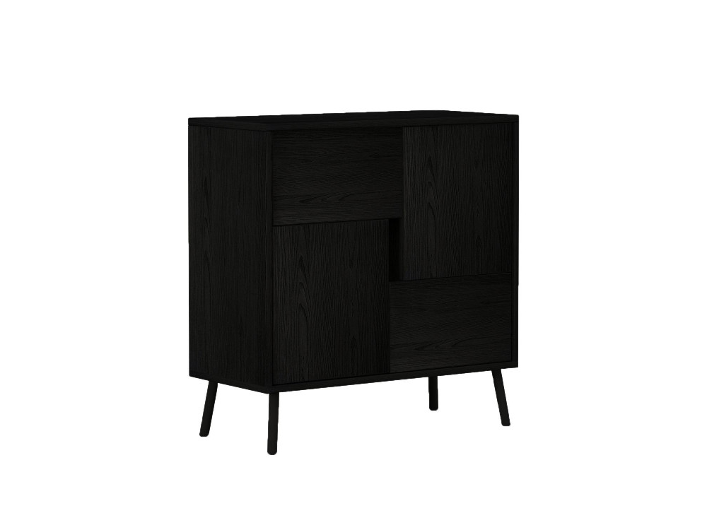 Armadio multiuso in legno "Darien" - 76,5 x 35 x 79,5 cm - Legno nero