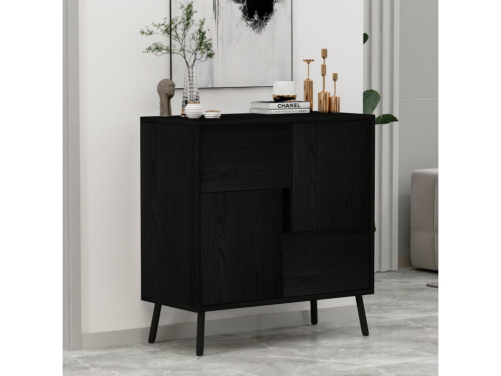 Armadio multiuso in legno "Darien" - 76,5 x 35 x 79,5 cm - Legno nero