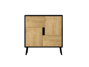 Armadio multiuso in legno "Darien" - 76,5 x 35 x 79,5 cm - Legno nero