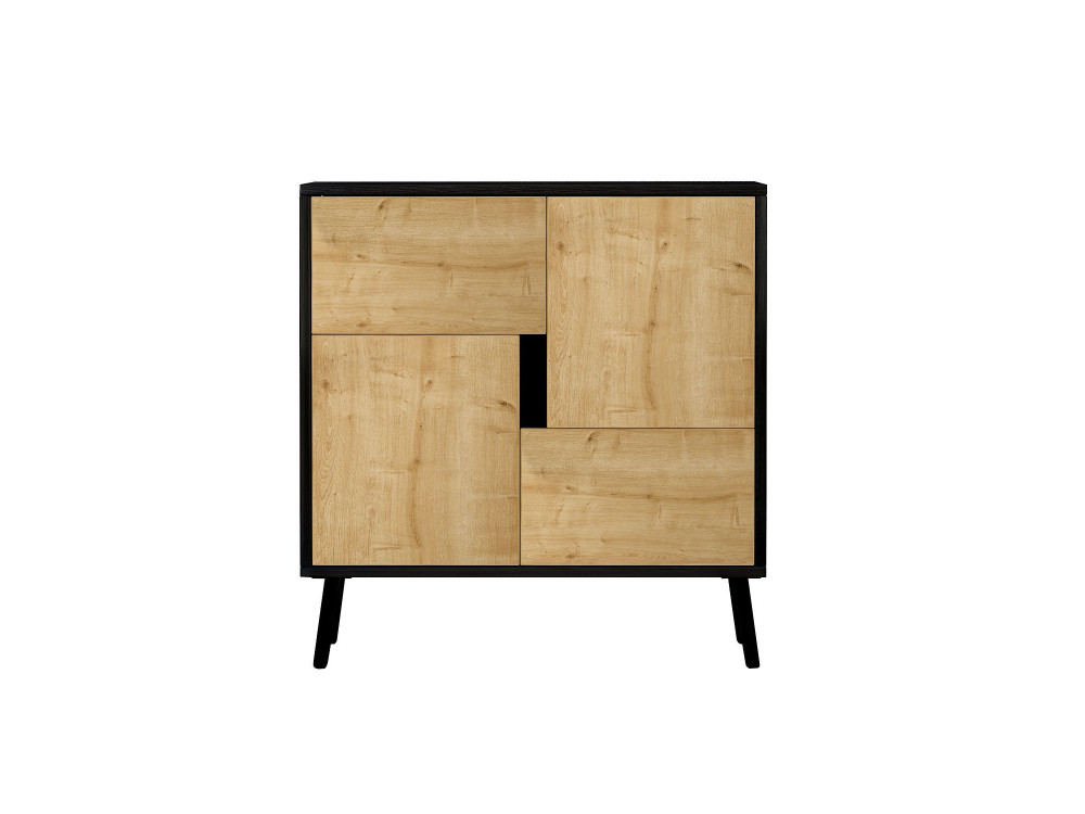 Armadio multiuso in legno "Darien" - 76,5 x 35 x 79,5 cm - Legno nero
