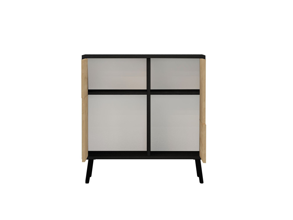 Armadio multiuso in legno "Darien" - 76,5 x 35 x 79,5 cm - Legno nero
