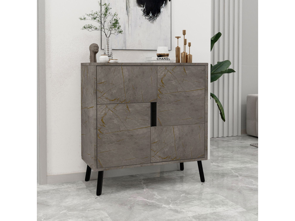 Mobile multiuso in legno "Darien" - 76,5 x 35 x 79,5 cm - Marmo