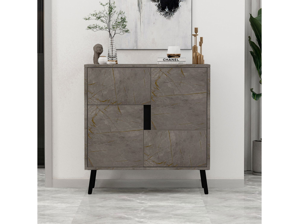 Mobile multiuso in legno "Darien" - 76,5 x 35 x 79,5 cm - Marmo
