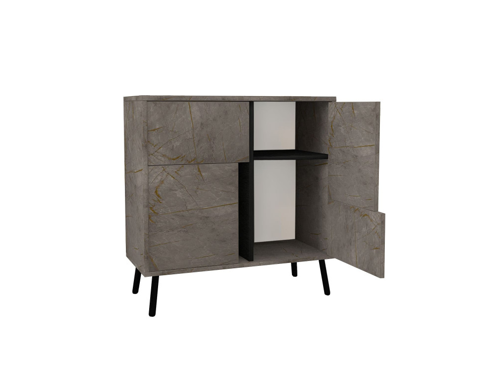 Mobile multiuso in legno "Darien" - 76,5 x 35 x 79,5 cm - Marmo