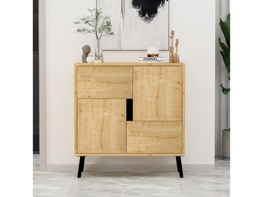 Credenza in legno "Darien" - 76 x 35 x 79 cm - Beige