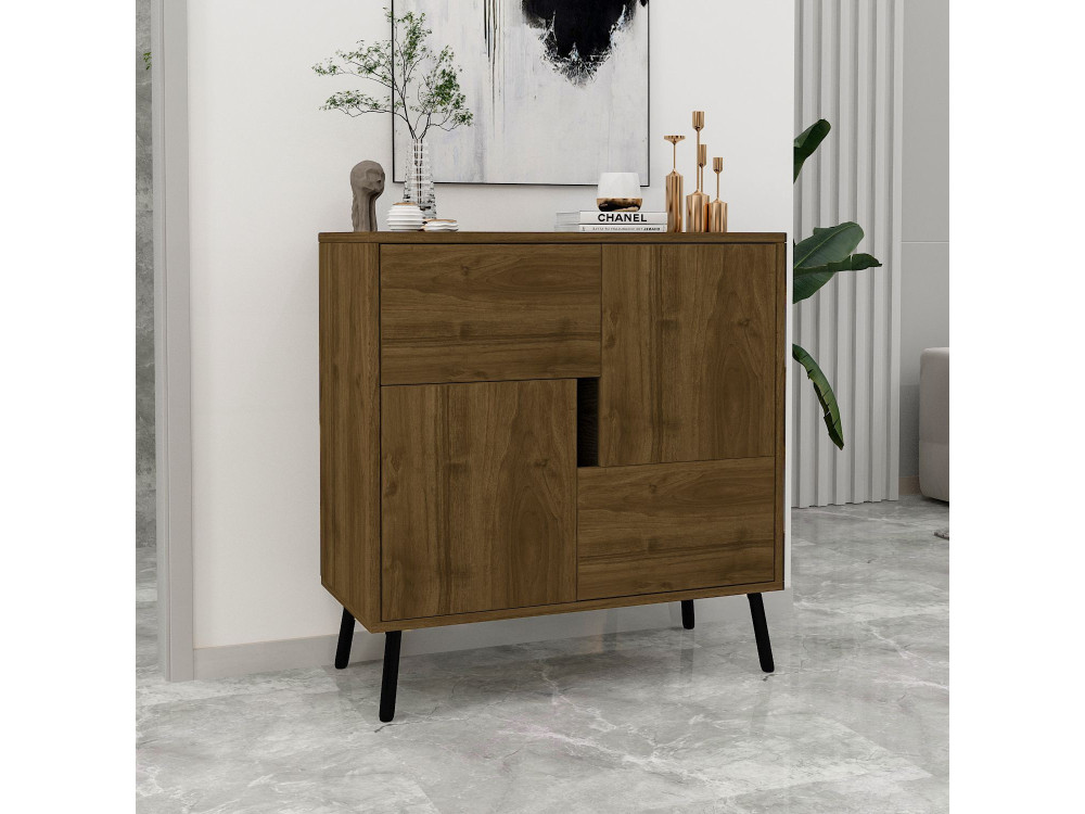 Credenza in legno "Darien" - 76 x 35 x 79 cm - Marrone
