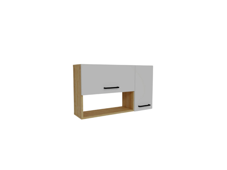 Credenza in legno "Akasya" - 90 x 24 x 52 cm - Bianco