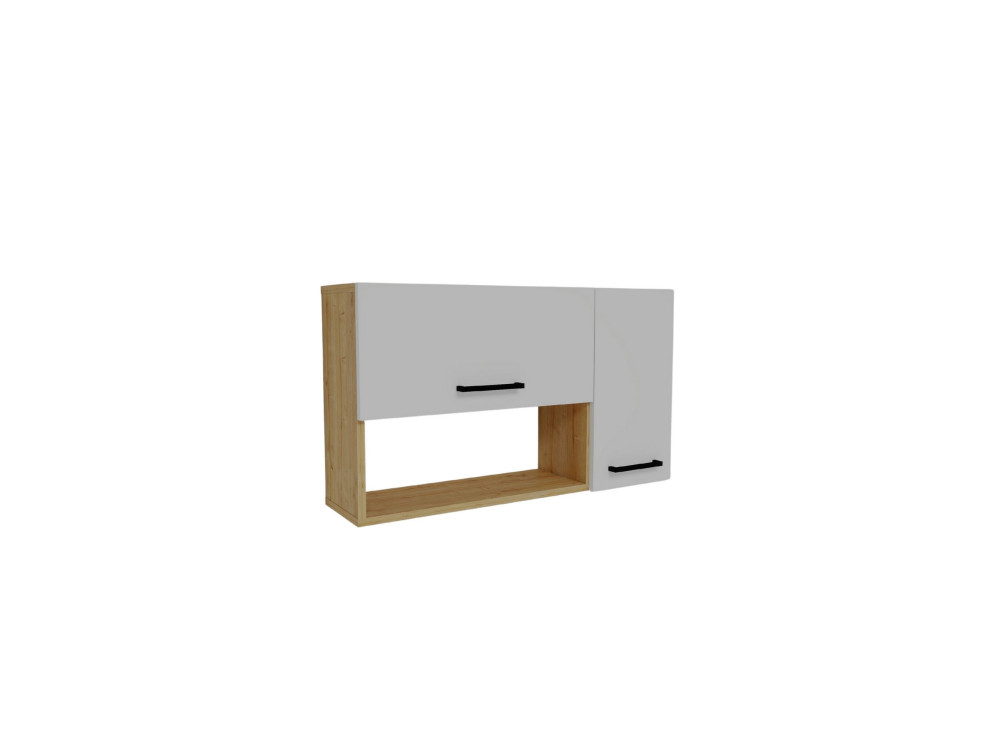 Credenza in legno "Akasya" - 90 x 24 x 52 cm - Bianco