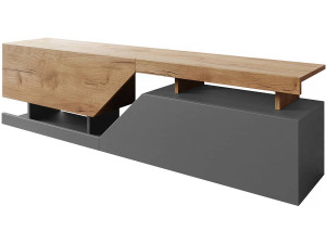 Mobile TV "Ceelias" -160 x 46 x 35 cm - Grigio/Marrone