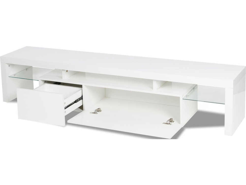 Mobile TV laccato LED "Tina" - 187,5 x 34 x 38 cm - Bianco