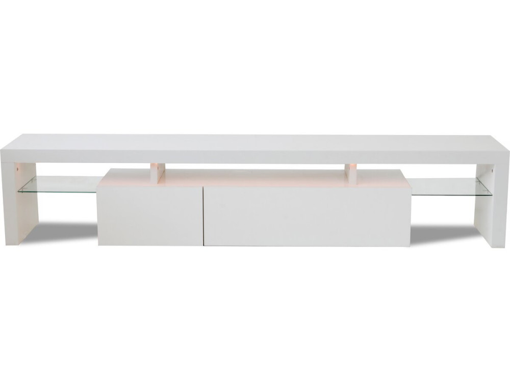 Mobile TV laccato LED "Tina" - 187,5 x 34 x 38 cm - Bianco