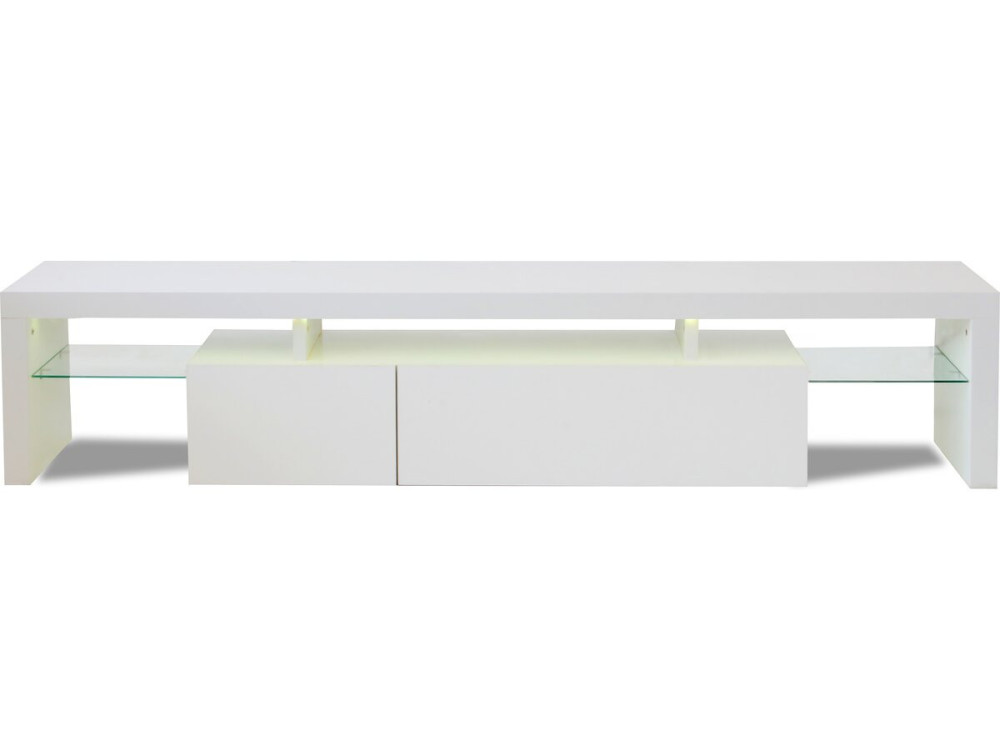 Mobile TV laccato LED "Tina" - 187,5 x 34 x 38 cm - Bianco