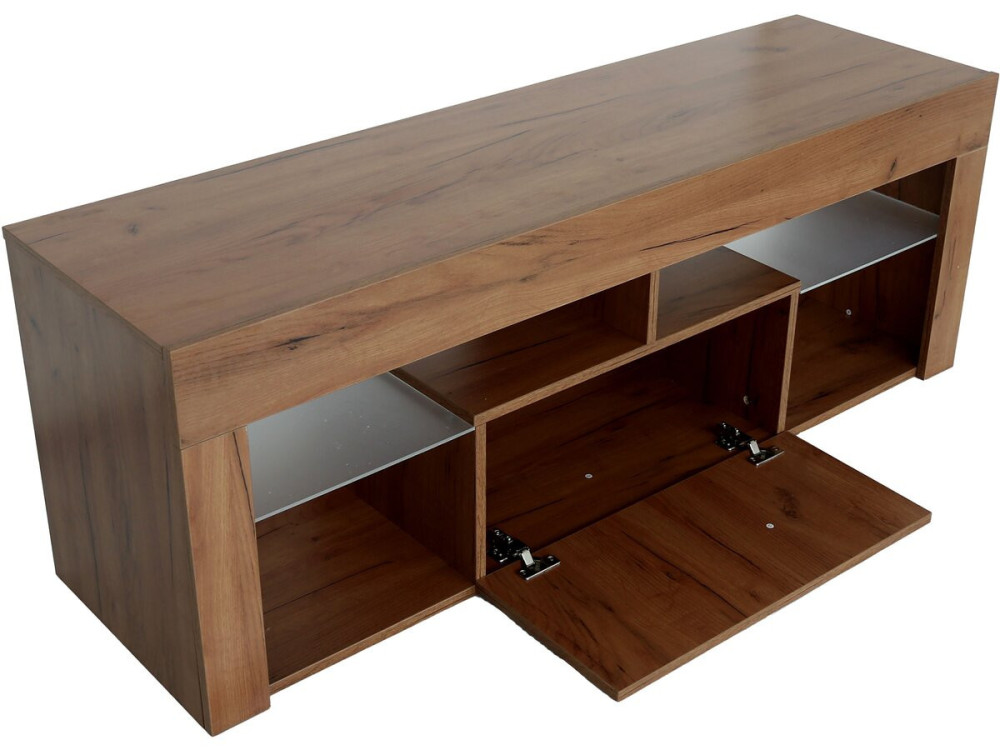 Mobile TV di design in legno "Hugo" - 140 x 40 x 50 cm - Marrone