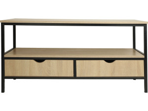 Mobile TV in stile industriale con cassetto "Detroit" - 113 x 40 x 55 cm - Beige