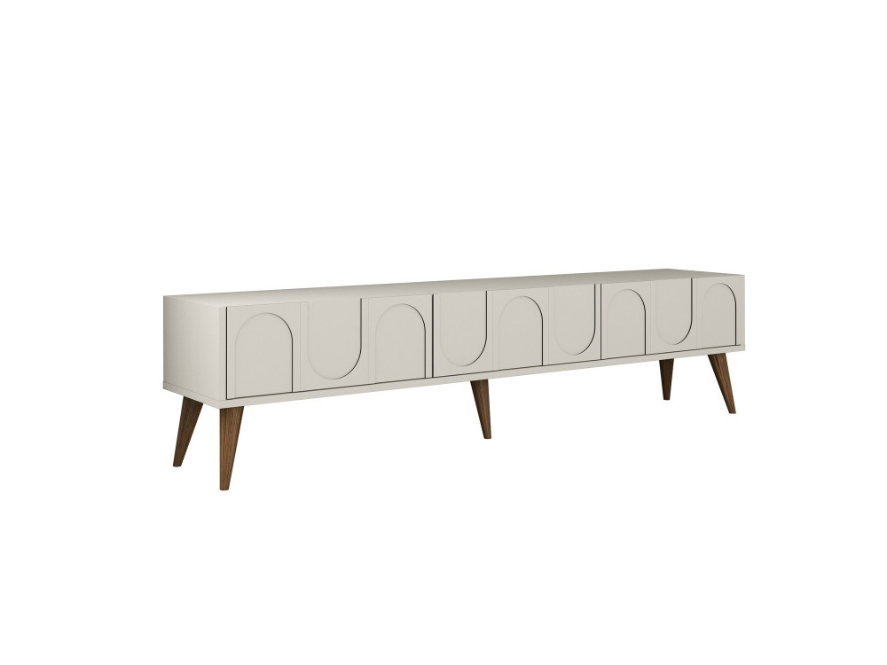 Mobile TV in legno "Lyon" - 180 x 35 x 44 cm - Crema/Noce