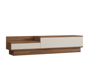 Porta TV in legno "Barko" - 160 x 35 x 35 cm - Pino AtlanticoBianco