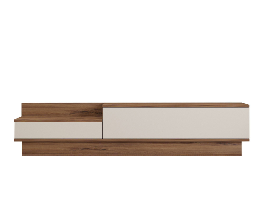 Porta TV in legno "Barko" - 160 x 35 x 35 cm - Pino AtlanticoBianco