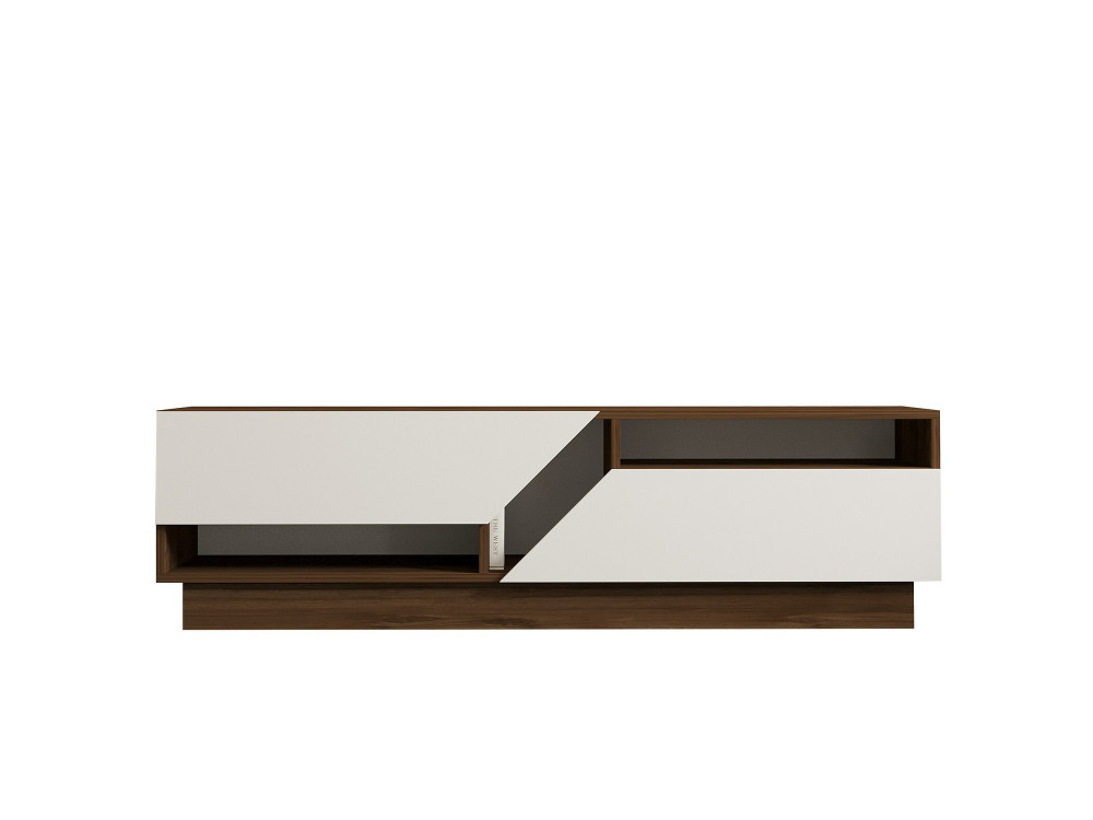 Porta TV in legno "Koza" - 160 x 40 x 45 cm - NoceBianco