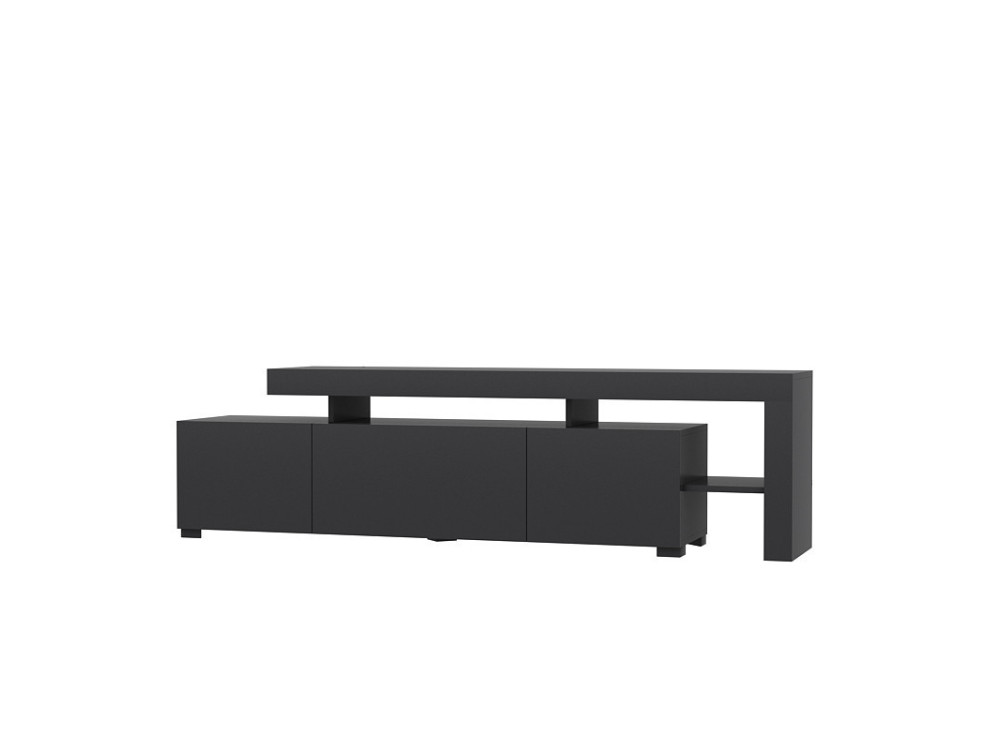 Porta TV in legno "Beliz" - 192 x 37 x 53 cm - Antracite