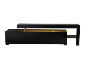 Porta TV in legno "Beliz" 192 x 37 x 53 cm - Legno nero