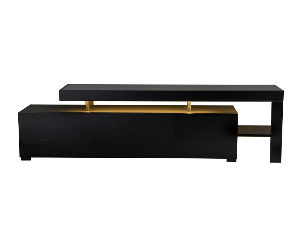 Porta TV in legno "Beliz" 192 x 37 x 53 cm - Legno nero