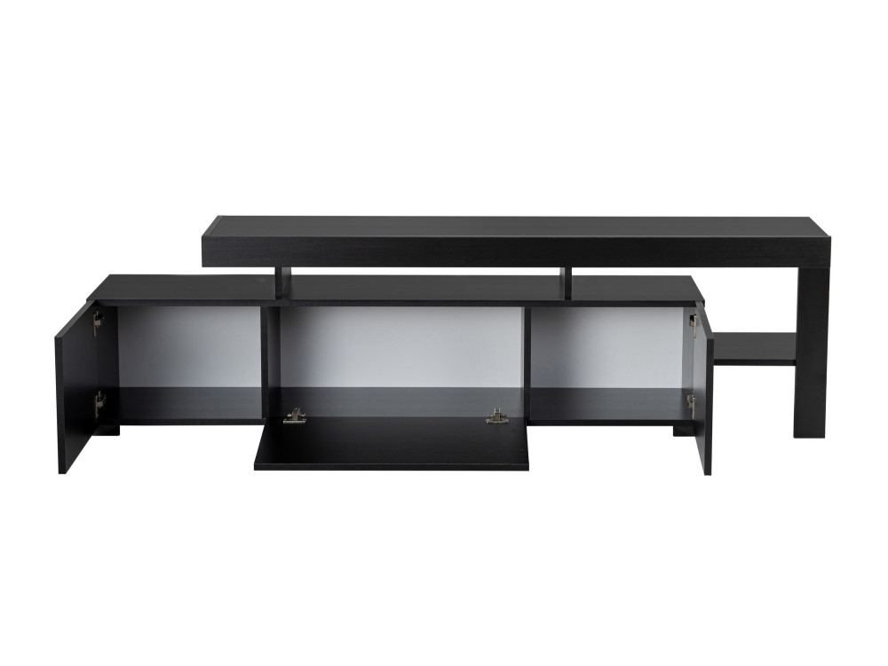 Porta TV in legno "Beliz" 192 x 37 x 53 cm - Legno nero