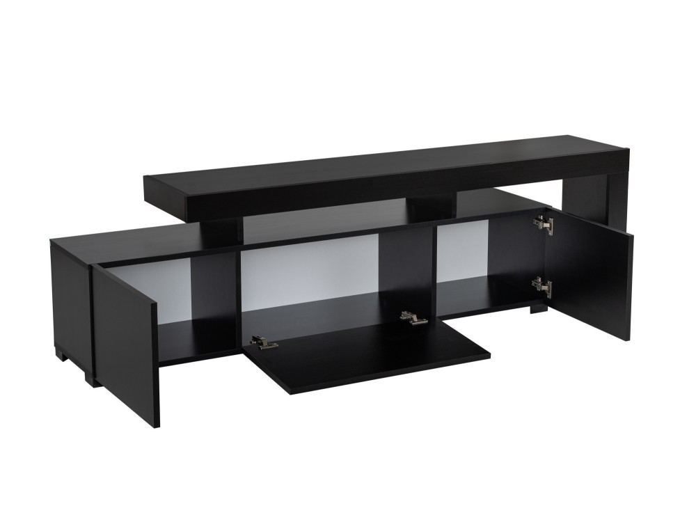 Porta TV in legno "Beliz" 192 x 37 x 53 cm - Legno nero