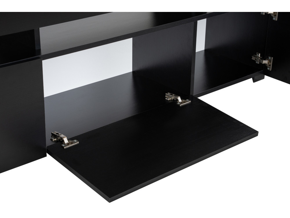 Porta TV in legno "Beliz" 192 x 37 x 53 cm - Legno nero