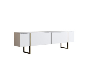 Porta TV in legno "Luxe" - 180 x 30 x 50 cm - Oro bianco