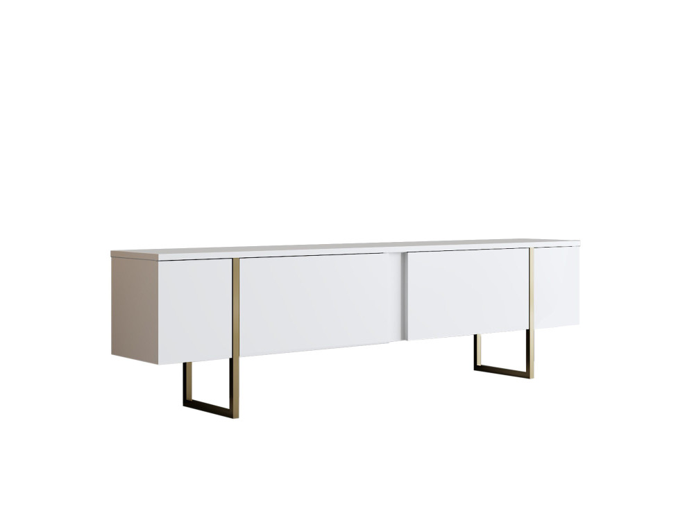 Porta TV in legno "Luxe" - 180 x 30 x 50 cm - Oro bianco