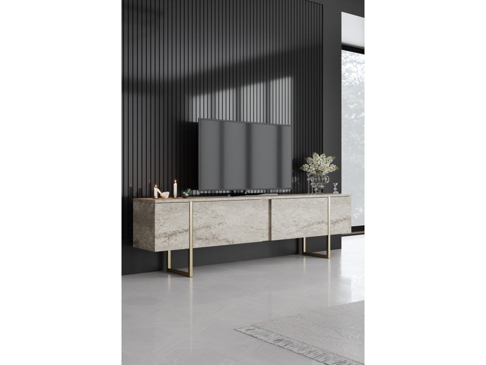 Porta TV in legno "Luxe" - 180 x 30 x 50 cm - TravertinOr