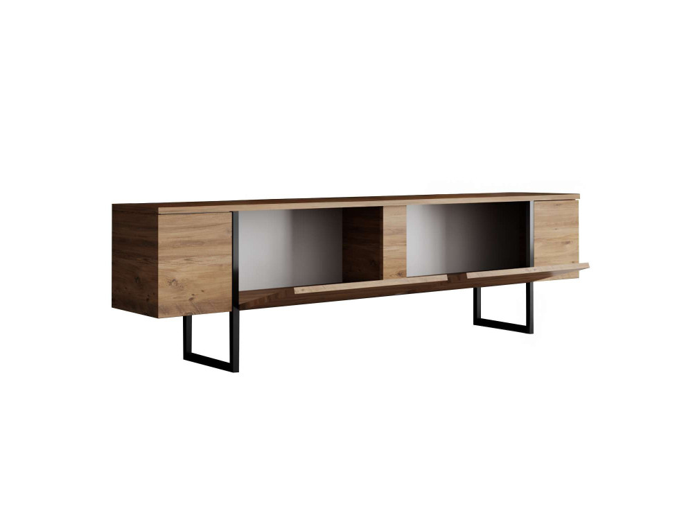 Porta TV in legno "Luxe" - 180 x 30 x 50 cm - Marrone