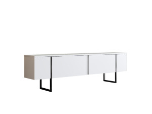 Porta TV in legno "Luxe" - 180 x 30 x 50 cm - Bianco