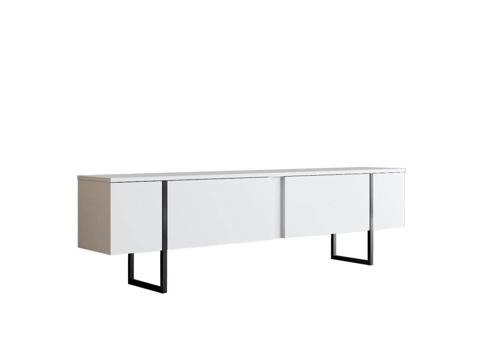Porta TV in legno "Luxe" - 180 x 30 x 50 cm - Bianco