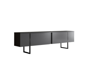 Porta TV in legno "Luxe" - 180 x 30 x 50 cm - Nero