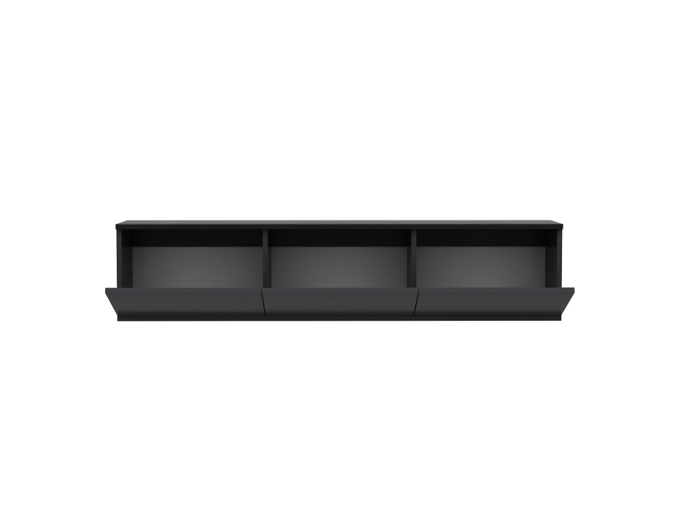 Mobile TV sospeso in legno "Neon" con illuminazione LED - 160 x 32 x 35 cm - Grigio antracite