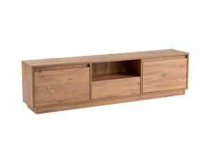 Mobile porta TV in legno Vanguard - 160 x 29 x 42 cm - Pino atlantico