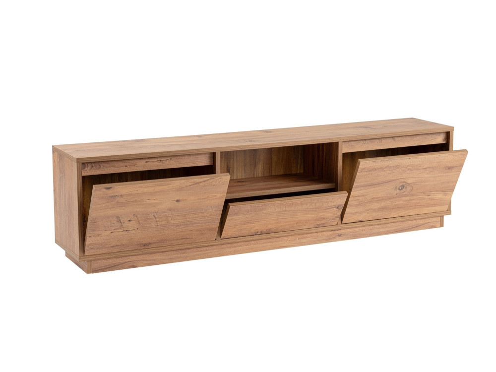Mobile porta TV in legno Vanguard - 160 x 29 x 42 cm - Pino atlantico