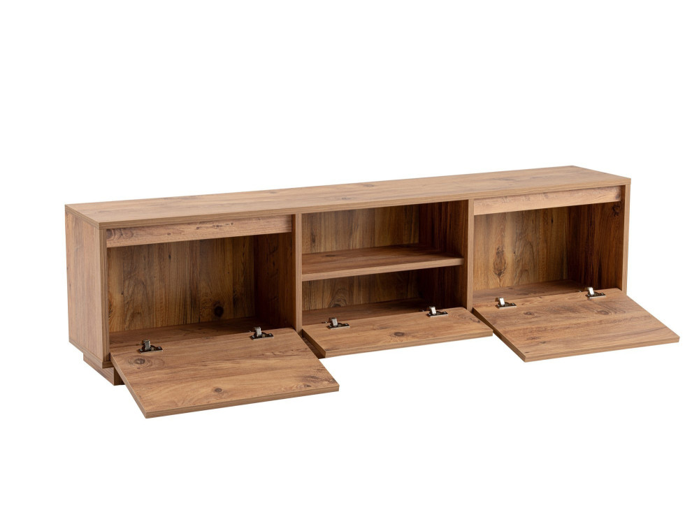 Mobile porta TV in legno Vanguard - 160 x 29 x 42 cm - Pino atlantico