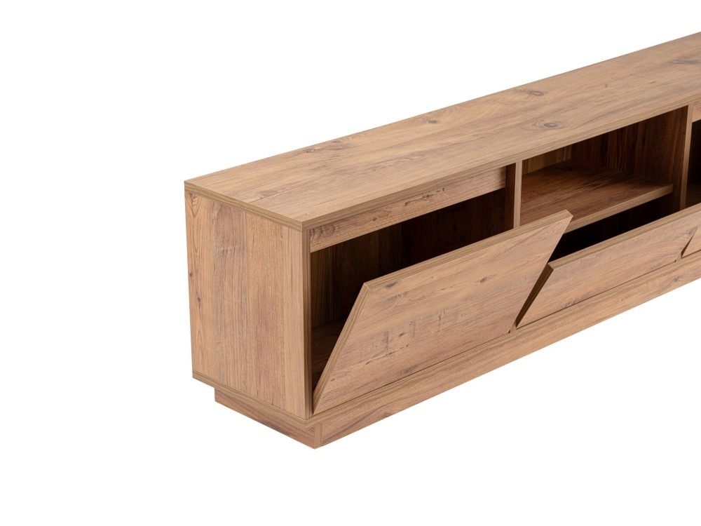 Mobile porta TV in legno Vanguard - 160 x 29 x 42 cm - Pino atlantico