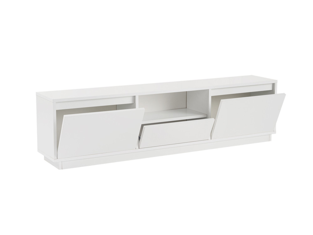 Mobile TV Vanguard in legno - 160 x 29 x 42 cm - Bianco naturale